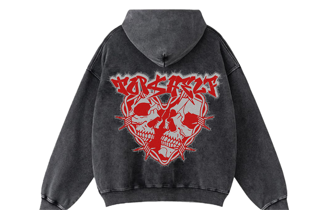 Acid wash hoodie