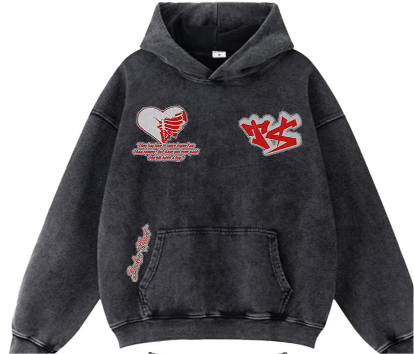 Acid wash hoodie