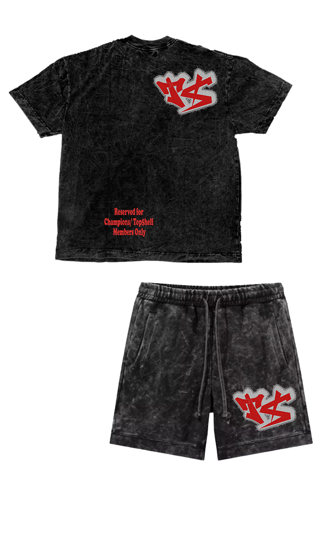 Acid wash Short set